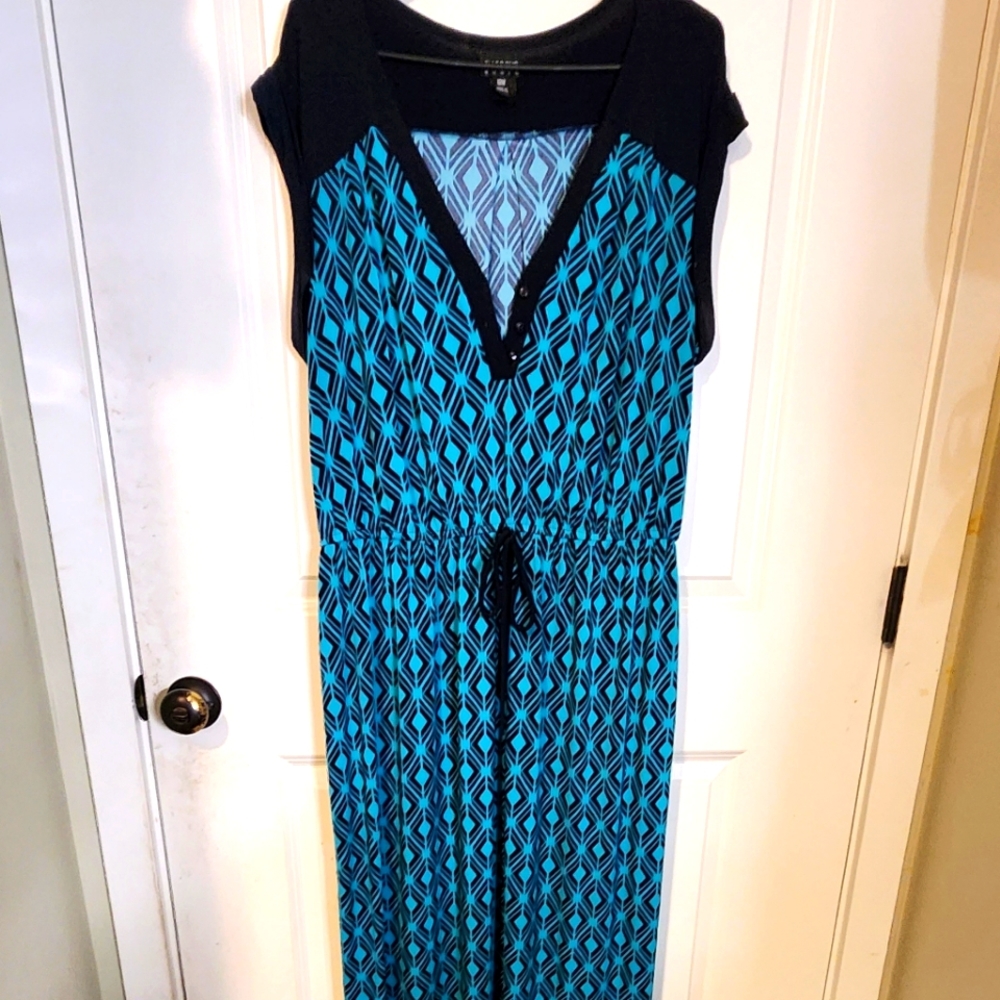 Long Blue and black dress